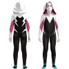 Amycute Costume Spider Gwen Déguisement Spiderman Enfants Super Héros Filles Masque Spiderman Halloween Accessoire Carnaval C
