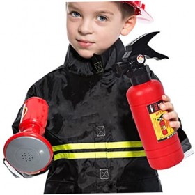 Toys de feu de feu Set mini mégaphone jouet extincteur costume costume pompier jeu jouet accessoires de jouets de pompier pou
