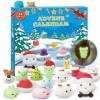 Calendrier de lAvent 2023 24 Squishies avec Père Noël, différentes surprises chaque jour, non toxique, réutilisable, mignon 