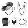 MIVAIUN 5 Pcs Déguisement Annee 80 Accessoire, Bandeau en Dentelle, Boucles doreilles, Bracelets, Gants en Résille Fluo Coll