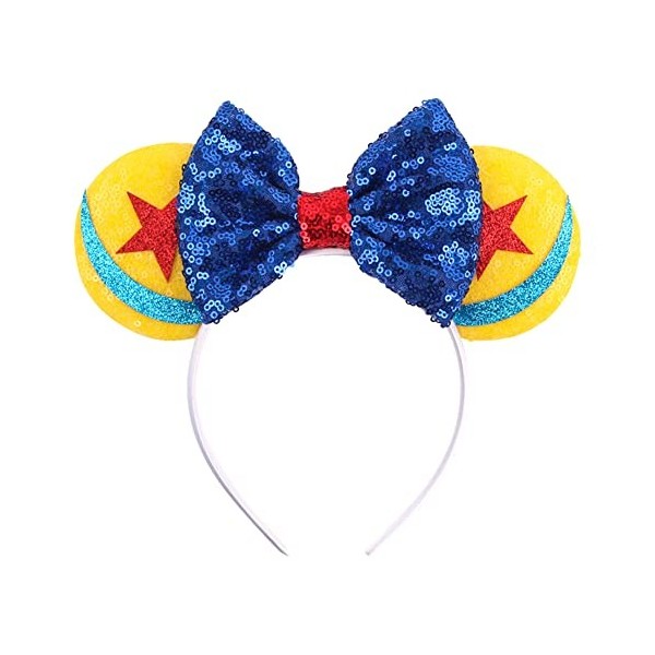 Serre Tête Minnie Mickey Mouse avec Oreilles Anniversaire Bandeaux Déguisement Enfant Cospaly Accessoire Dessin Animé pour Fi