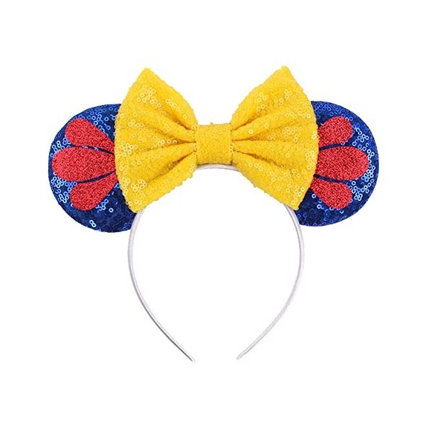 Serre Tête Minnie Mickey Mouse avec Oreilles Anniversaire Bandeaux Déguisement Enfant Cospaly Accessoire Dessin Animé pour Fi