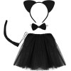 Yiantai Ensemble Déguisement de Minnie pour Enfant, Costume Minnie pour Fille, Tutu Bandeau Oreilles Souris Déguisement pour