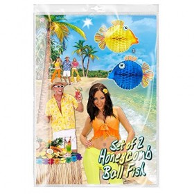 W WIDMANN Jeu de 2 nid dabeilles Boule Poisson Accessoire déguisement fête 33cm accessoire