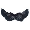 iiniim Ailes dange Oiseau Diable Adulte Enfant Déguisement Ange Accessoires Fille Homme Ailes de Fée Démon en Plumes Noir po