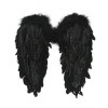 iiniim Ailes dange Oiseau Diable Adulte Enfant Déguisement Ange Accessoires Fille Homme Ailes de Fée Démon en Plumes Noir po