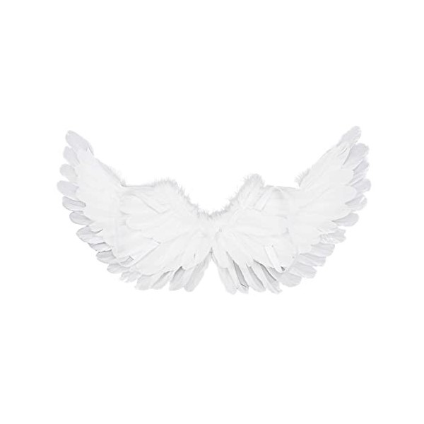 iiniim Ailes dange Oiseau Diable Adulte Enfant Déguisement Ange Accessoires Fille Homme Ailes de Fée Démon en Plumes Noir po