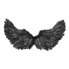 iiniim Ailes dange Oiseau Diable Adulte Enfant Déguisement Ange Accessoires Fille Homme Ailes de Fée Démon en Plumes Noir po