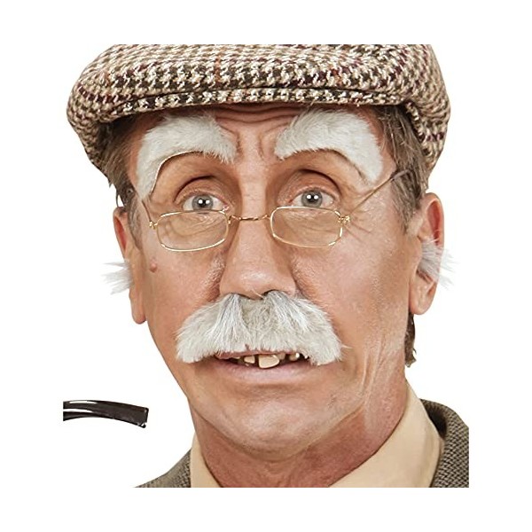 "OLD MAN SET" eyebrows & moustache -