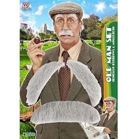 "OLD MAN SET" eyebrows & moustache -