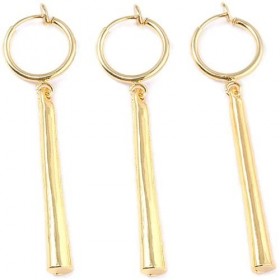 3 boucles doreilles en or 3,4 cm/1,3 pouces, adaptées à la soirée One Piece Roronoa Zoro Cosplay, boucles doreilles pour ac