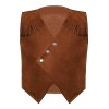 Aiihoo Fille Déguisement Cow-Boy Gilet Garçon Veste Rétro de Cowboy Western Enfant Accessoires Cosplay Costume dhalloween Ca