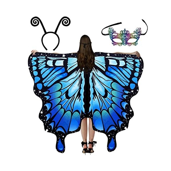 Rosixehird Papillon Adultes,Papillon et Couvre-Visage pour Adultes | Accessoire déguisement pour Femme fée Papillon