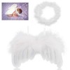 Hifot ailes dange avec Fleur bandeau set, nouveau né photographie accessoires, Bébé newborn photography prop accessoires ro