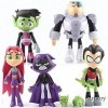 Dessin animé Teen Titans Go Action Figure Robin Cyborg Bête Bébé Starfire Crow Silkie PVC Collection Jouets pour enfants, cad