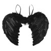 Alvivi Ailes dange Blanc Noir Ange Fée Démon Plume Costume De Déguisement Accessoire Parti Halloween Noël ou Carnaval 45 x 3