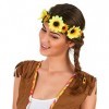 DEGUISE TOI - Couronne de Fleurs Tournesol Adulte - [Bandeau/Serre-tête/Diadème/Couronne/tiares/Voil