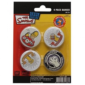 Abystyle - ABYACC050 - Déguisement - Simpsons - Pack de Badges - Homer