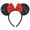 Alsino Serre-tête KG80025 Minnie Mouse avec Paillettes Taille Unique pour Adultes et Enfants Accessoire pour Cheveux Bandea