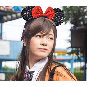 Alsino Serre-tête KG80025 Minnie Mouse avec Paillettes Taille Unique pour Adultes et Enfants Accessoire pour Cheveux Bandea