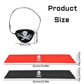 Jadyon Ensemble de déguisement de pirate 5 pièces pour enfant Costume Pirate Enfant Deguisement Pirate Garçon Pirate Accessoi