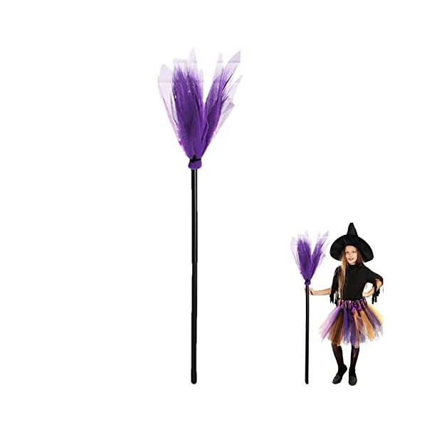 Sorcière dhalloween, Accessoires Balai Cosplay Amovibles, Balai Sorcières Méchantes dhalloween pour Enfants, Décoration Fêt