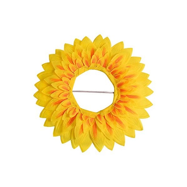 Lot de 3 coiffes de tournesol - Accessoire fantaisie pour enfants et adultes - 45 cm 1 pièce 