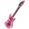 DEGUISE TOI - Guitare Gonflable Rose Adulte - Gonflable