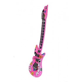 DEGUISE TOI - Guitare Gonflable Rose Adulte - Gonflable