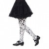 Amakando Collant Fin à Pois pour Fille/Blanc-Noir/Superbe Accessoire de Costume Cruella/Idéal pour soirée à thème & Carnaval 