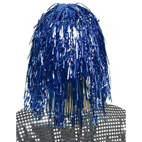 DEGUISE TOI - Perruque métallique Bleue Adulte - Perruques Mi-Longues
