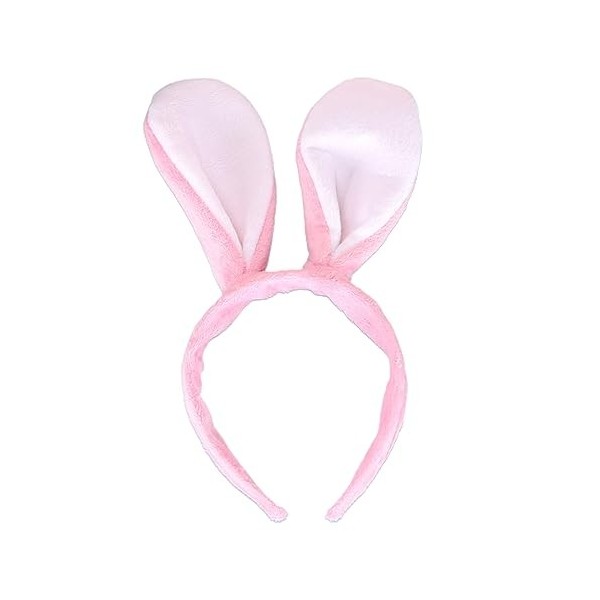 JITNGA 1 Pièce Pâques Peluche Oreilles De Lapin Bandeau Oreilles De Lapin pour Femmes Hommes Filles Enfants Adultes Fête Cosp