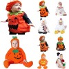 Générique Costume Halloween Enfant Noël Déguisement Bébé Garçons Citrouille Barboteuse Cosplay Halloween Costume Chapeau Bonh