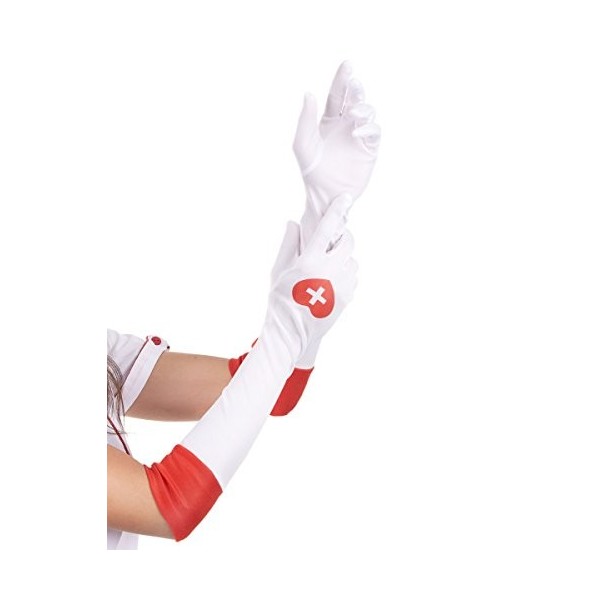 Gants Mère Noël Rouge Avec Fourrure Blanche - Déguisement Adulte - Taille Unique - 100% Polyester