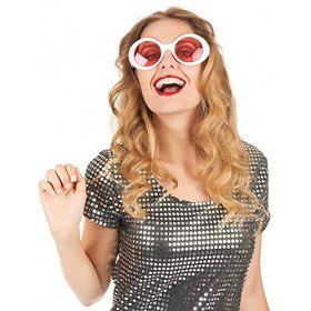 DEGUISE TOI - Lunettes rondes blanches plastique adulte - [Lunettes]