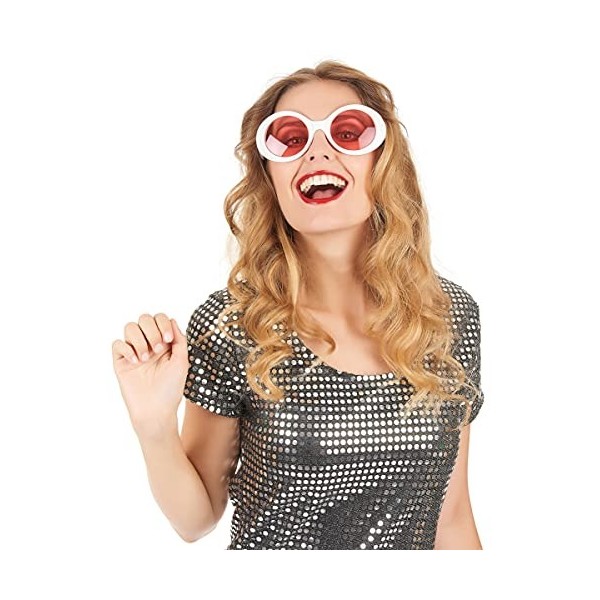 DEGUISE TOI - Lunettes rondes blanches plastique adulte - [Lunettes]