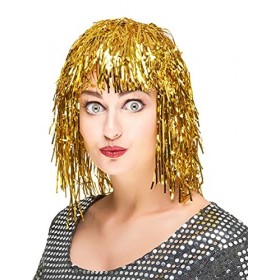 DEGUISE TOI - Perruque métallique dorée adulte - Perruques Mi-longues