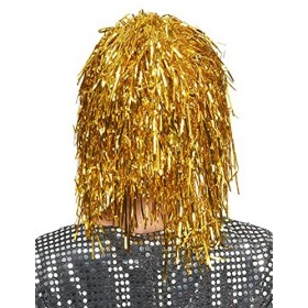 DEGUISE TOI - Perruque métallique dorée adulte - Perruques Mi-longues