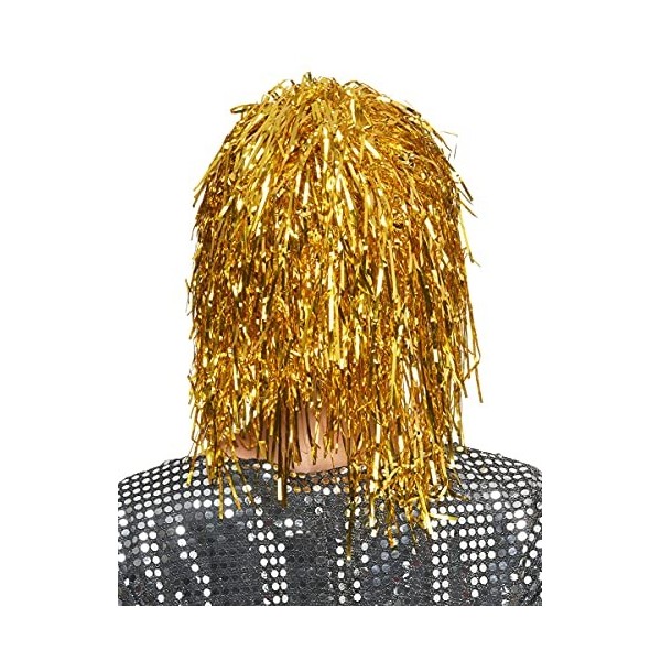 DEGUISE TOI - Perruque métallique dorée adulte - Perruques Mi-longues