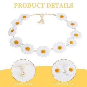 Accessoires Hippie Femmes Déguisement 70s pour femmes Lunettes rondes vintage Couronne de fleurs Bandeau Collier signe de pai