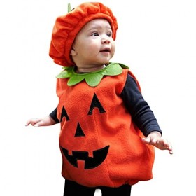 Générique Costume Halloween Enfant Noël Déguisement Bébé Garçons Citrouille Barboteuse Cosplay Halloween Costume Chapeau Bonh