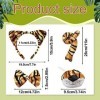 SKHAOVS 4 Pièces Costume de Tigre Déguisement Set,Ensemble doreilles Queue Nez et Noeud Papillon de Tigre,Accessoires pour D