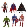 Ensemble de Figurines daction de Super-héros, Figurines de décoration de gâteau Avengers Figurines de décoration de gâteau d