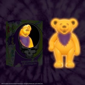 Super7 Grateful Dead Dancing Bear Glow Ashbury Orange Figurine de réaction à léchelle de 9,5 cm