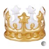 Relaxdays 10024254_55 Couronne Gonflable, Accessoire pour Costume, Carnaval Déguisement Princesse Roi Anniversaire, Diff. Cou