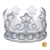 Relaxdays 10024254_55 Couronne Gonflable, Accessoire pour Costume, Carnaval Déguisement Princesse Roi Anniversaire, Diff. Cou