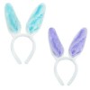 CQQNIU Lot de 2 oreilles de lapin en peluche colorées, serre-tête oreilles de lapin de Pâques, accessoires de décoration, acc