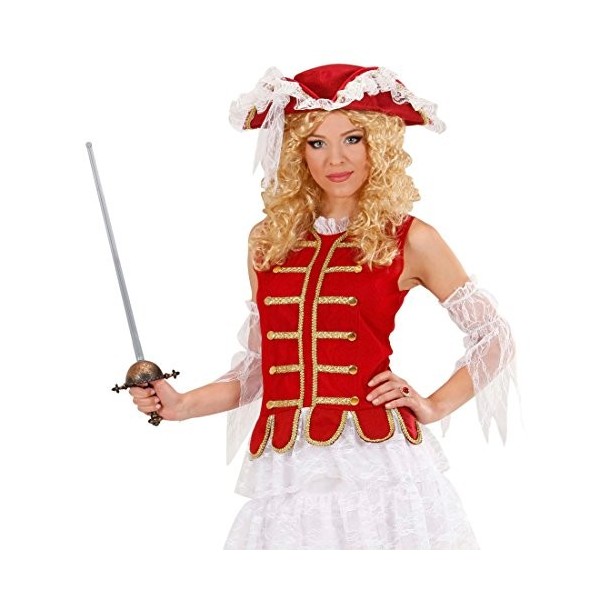 Amakando Épée Mousquetaire fleuret Pirate 68 cm, avec Fourreau Arme Renaissance soirée à thème Accessoire déguisement