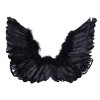 iiniim Ailes dAnge Oiseau Diable Adulte Enfant Déguisement Ange Accessoires Fille Homme Ailes de Fée Démon en Plumes Noir Po