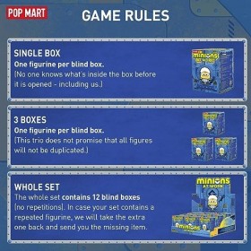 POP MART, Minions - Secret Base, figurine daction, ensemble 1/9, jouets de collection, boîte aléatoire, cadeau pour annivers
